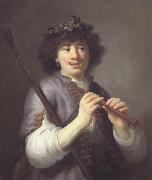 Govert flinck Rembrandt as a shepherd (mk33) oil on canvas